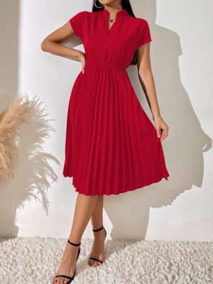 SHEIN Solid color Elegant Dress