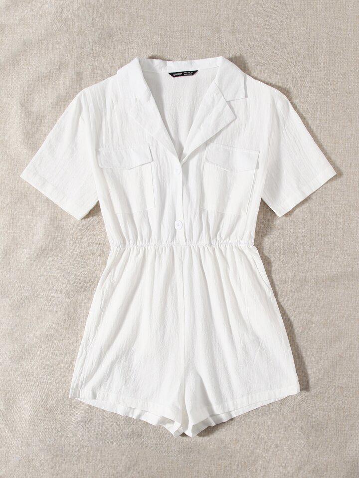 SHEIN Shirt Romper - الصورة 4