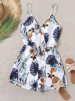 SHEIN Women Summer Beach Floral Print Romper