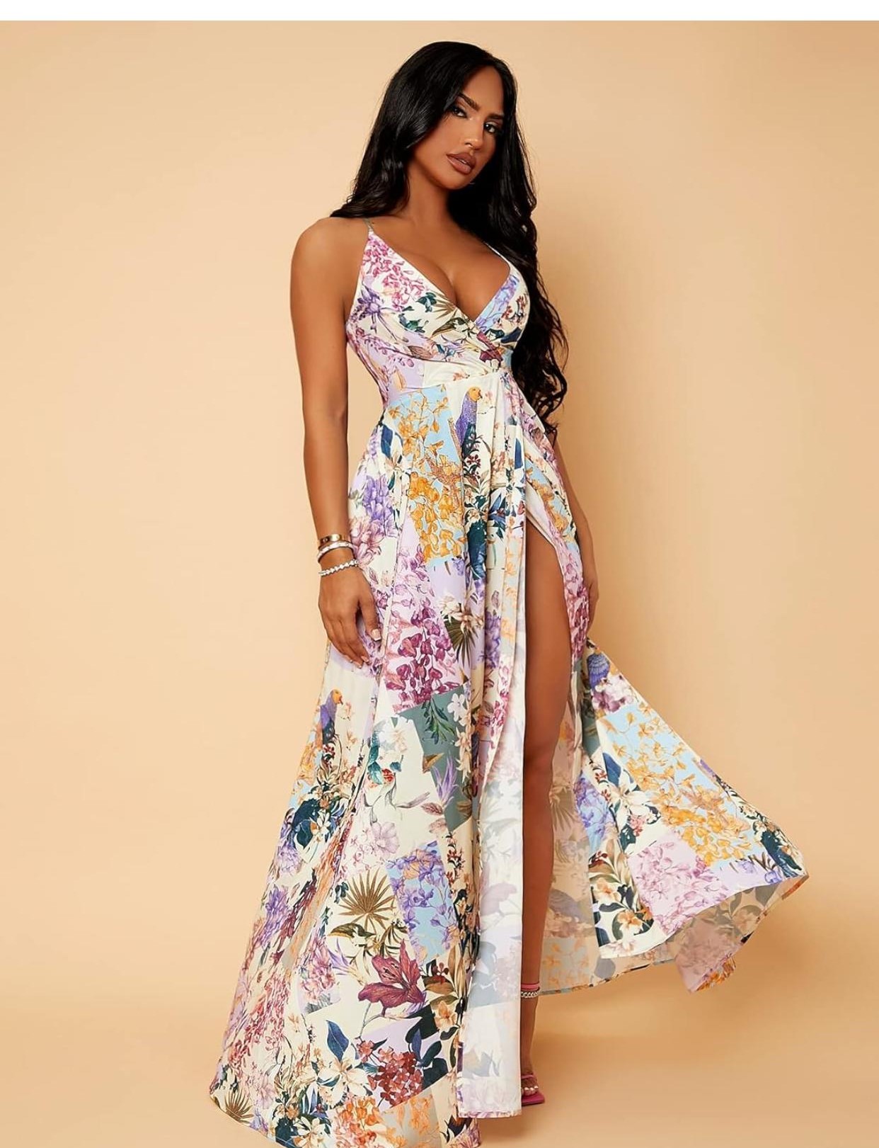 Floral Print Maxi Dress - الصورة 5