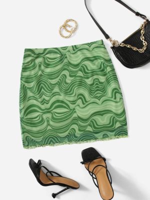 SHEIN Marble Print Skirt