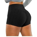 Yoga Biker Shorts for Women High Rise Solid Elastic Workout Shorts