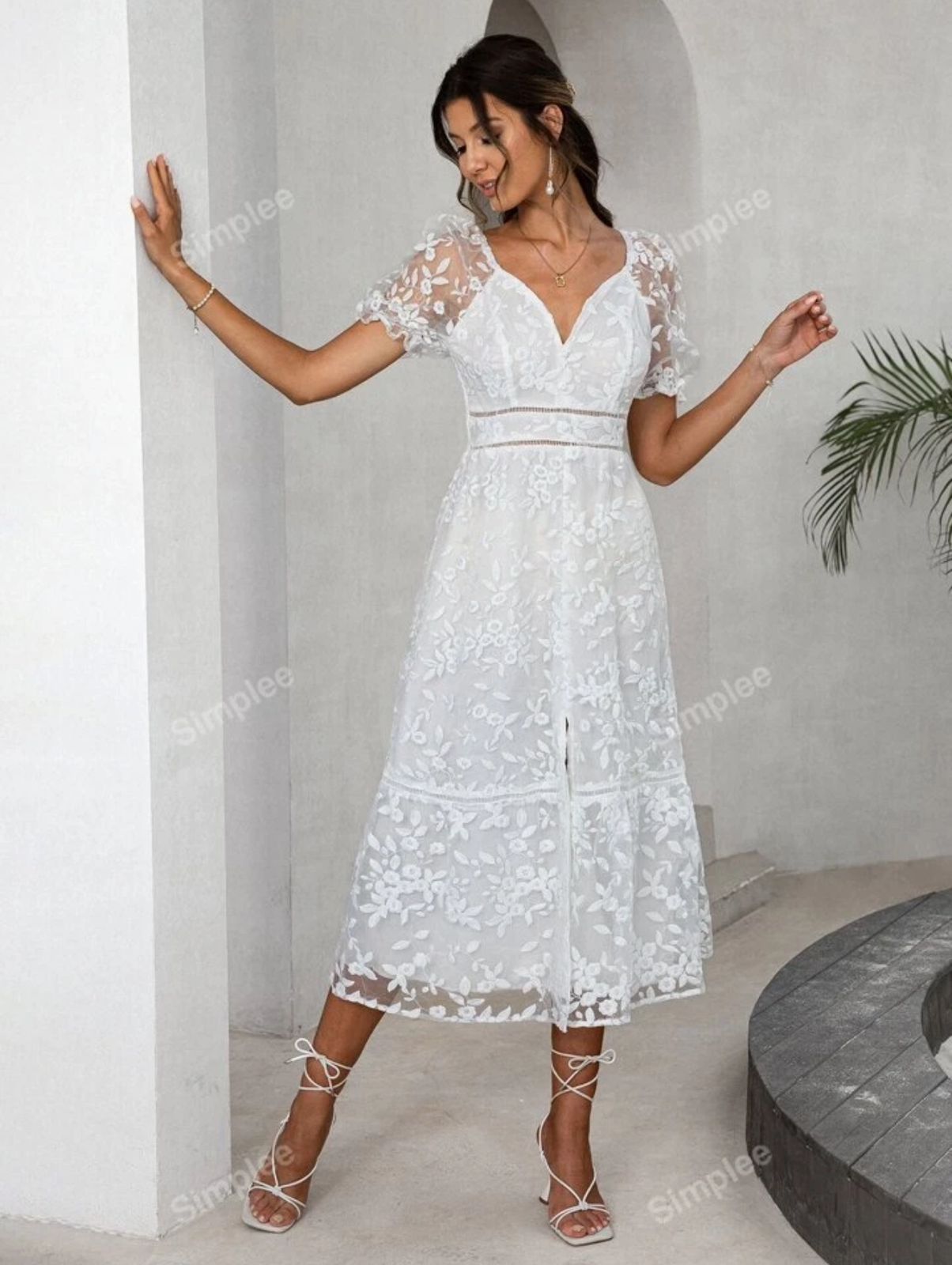 SHEIN Floral Elegant Dress - الصورة 4