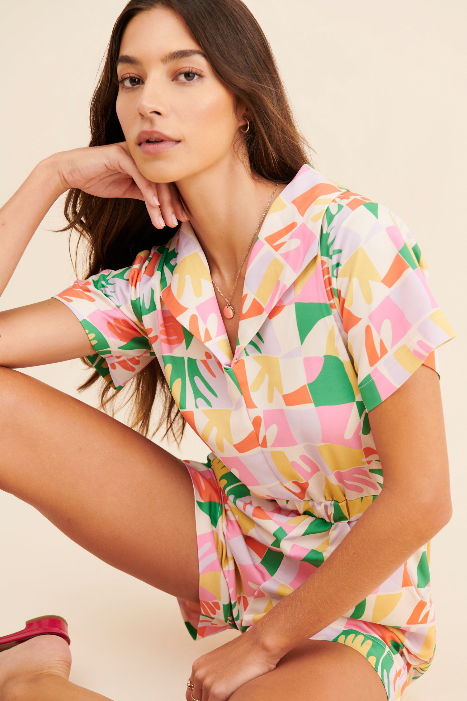 SHEIN Printed Romper - الصورة 2