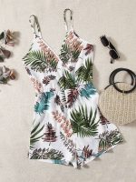 SHEIN Women Summer Beach Floral Print Short Cami Romper