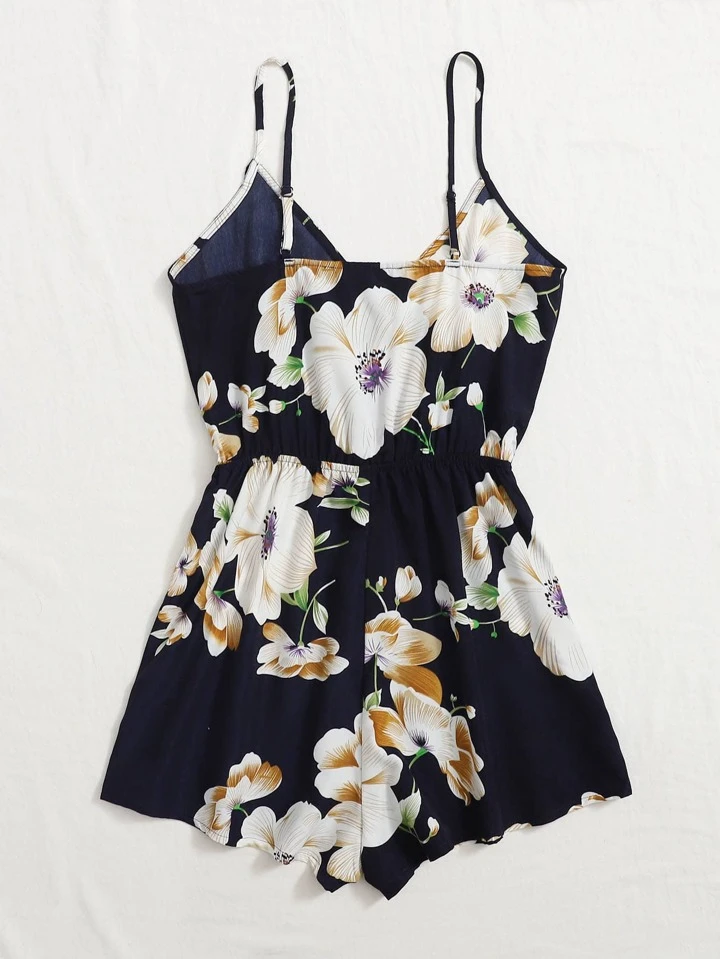SHEIN Floral Print Romper - الصورة 3