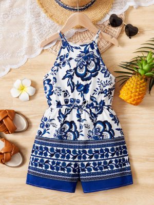 SHEIN Floral Print Cami Romper