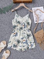SHEIN Beach Floral Print Short Cami Romper
