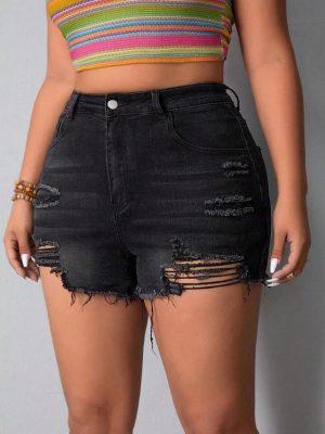 SHEIN Ripped Denim Shorts