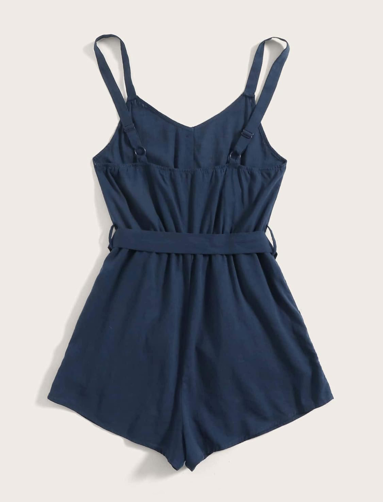 SHEIN Solid Color Sleeveless Romper - الصورة 3