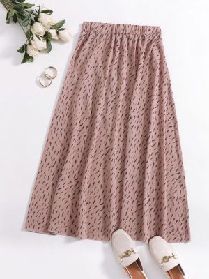 Allover Print Flared Skirt