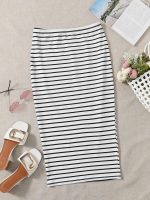 ‎SHEIN Essnce Striped Skinny Skirt‎