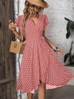 Pinky polka dot Shein dress