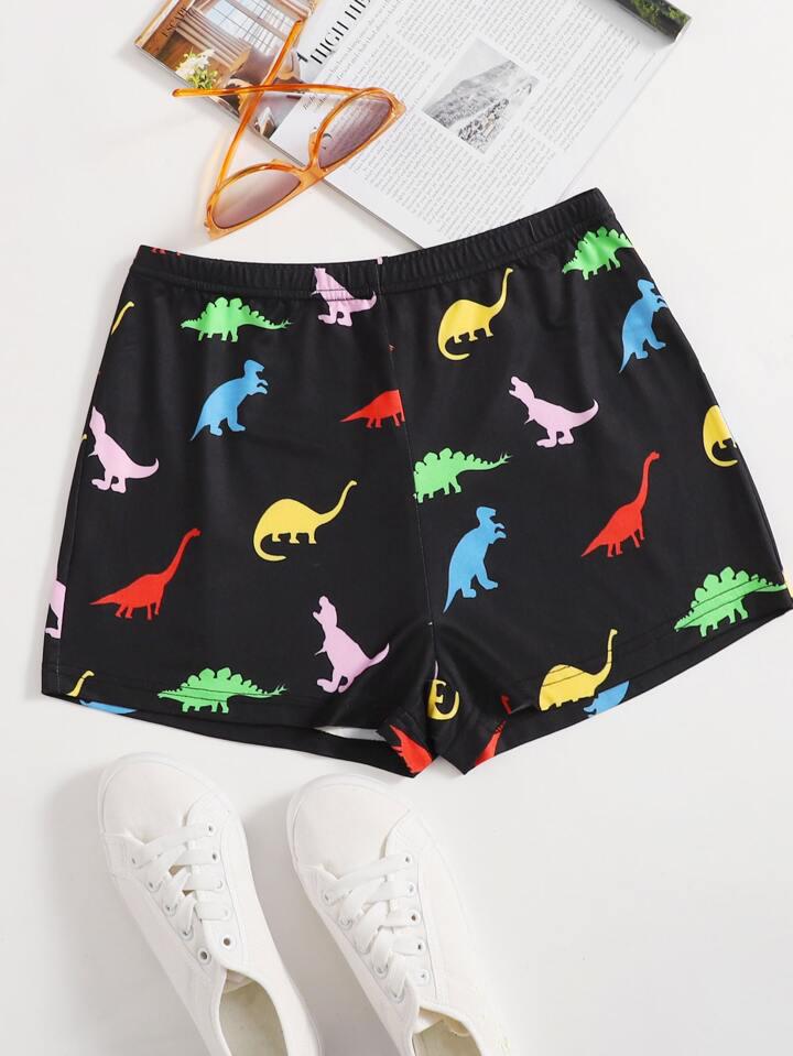 SHEIN Dinosaur Print Shorts