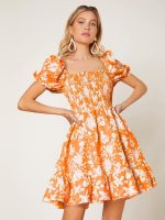 women's tropical dresses Allover Floral Print