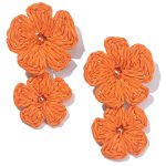 Orange Flower Earrings