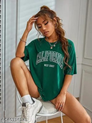 Drop Shoulder Graphic Printed T-shirt 