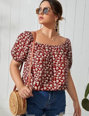 Puff Sleeve Floral Blouse