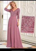 Ever-Pretty Women's V Neck Long Sleeve Elegant dress