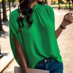 SHEIN green blouse