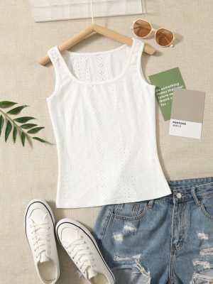 SHEIN Teen Girls Solid Tank Top