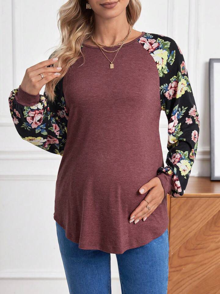 Women's T-Shirt Long Sleeve Round Neck Tonic Shirt - الصورة 5