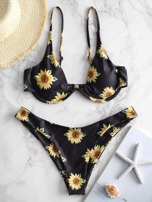 Sunflower Underwire Bikini - Black