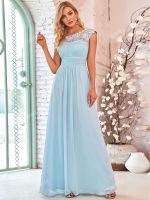 EVER PRETTY Cut Out Back Lace Bodice Prom Dress