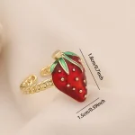 Strawberry Themed Rings