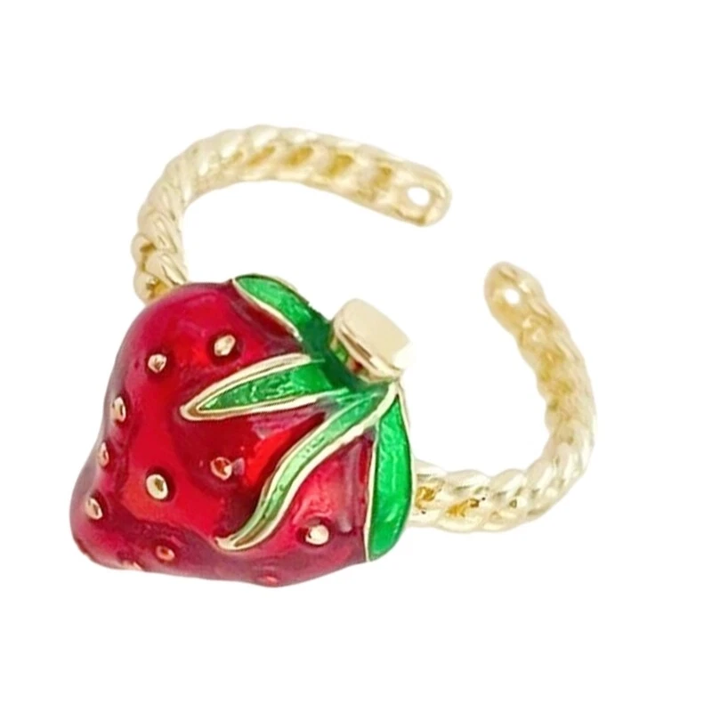Strawberry Themed Rings - الصورة 6