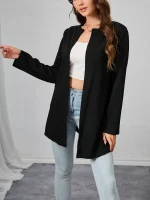 Elegant Solid Color Long Sleeve Blazer