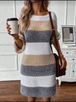 SHEIN LUNE Three Colored Women's Sweater Dress Size (L)