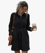 Black Polka Dot Dress SHEIN Size (XL)
