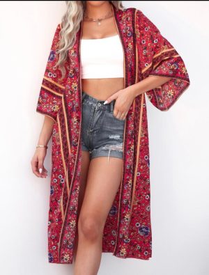 Burgundy cardigan SHEIN Size (M)